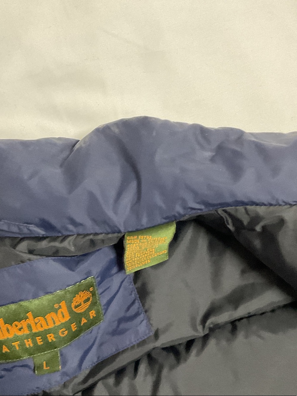 Timberland Navy Quilted Puffer Vest with Stand Collar - Picture 8 of 13